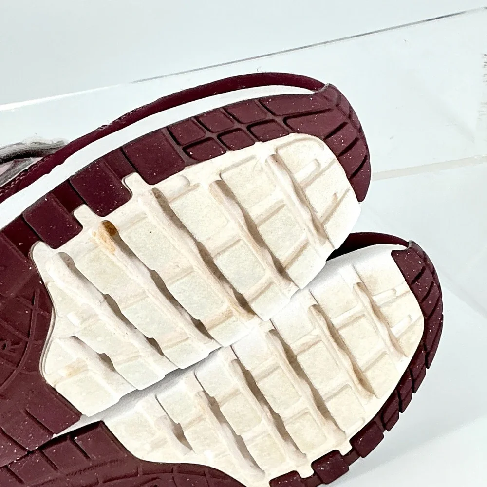Nike Air Max 1 Girls Size 11C‎ 11 C Sneakers Easy On White Burgundy Pink Kids